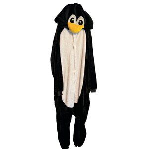 Penguin Onesie - Soft & Cozy Adult Halloween Costume - Size Large - Like New